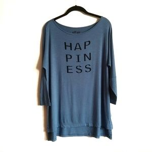 Off Air by Giuliana High Low T-Shirt Blue M